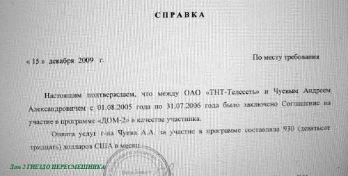 Какая зарплата у участников проетка ДОМ2 ?